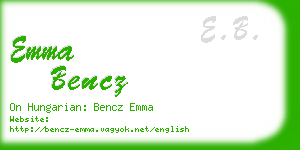 emma bencz business card